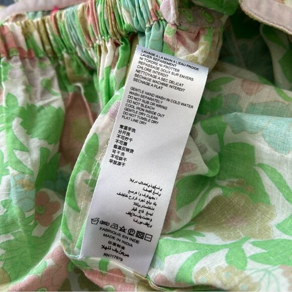 Manoush Boho Floral Green and Pink Women's Top - Picture 10 of 14